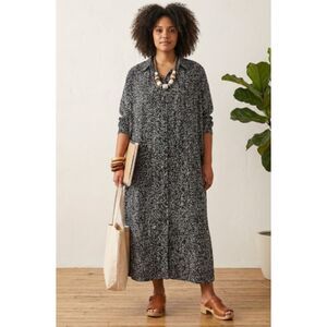 Papu Stories Finland Black White Shirt Dress Size Large